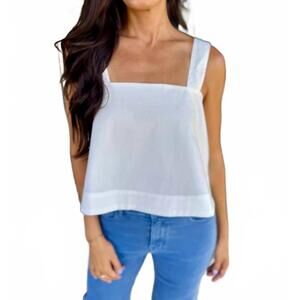 NEW SINCERELY OURS pixie tank in white linen